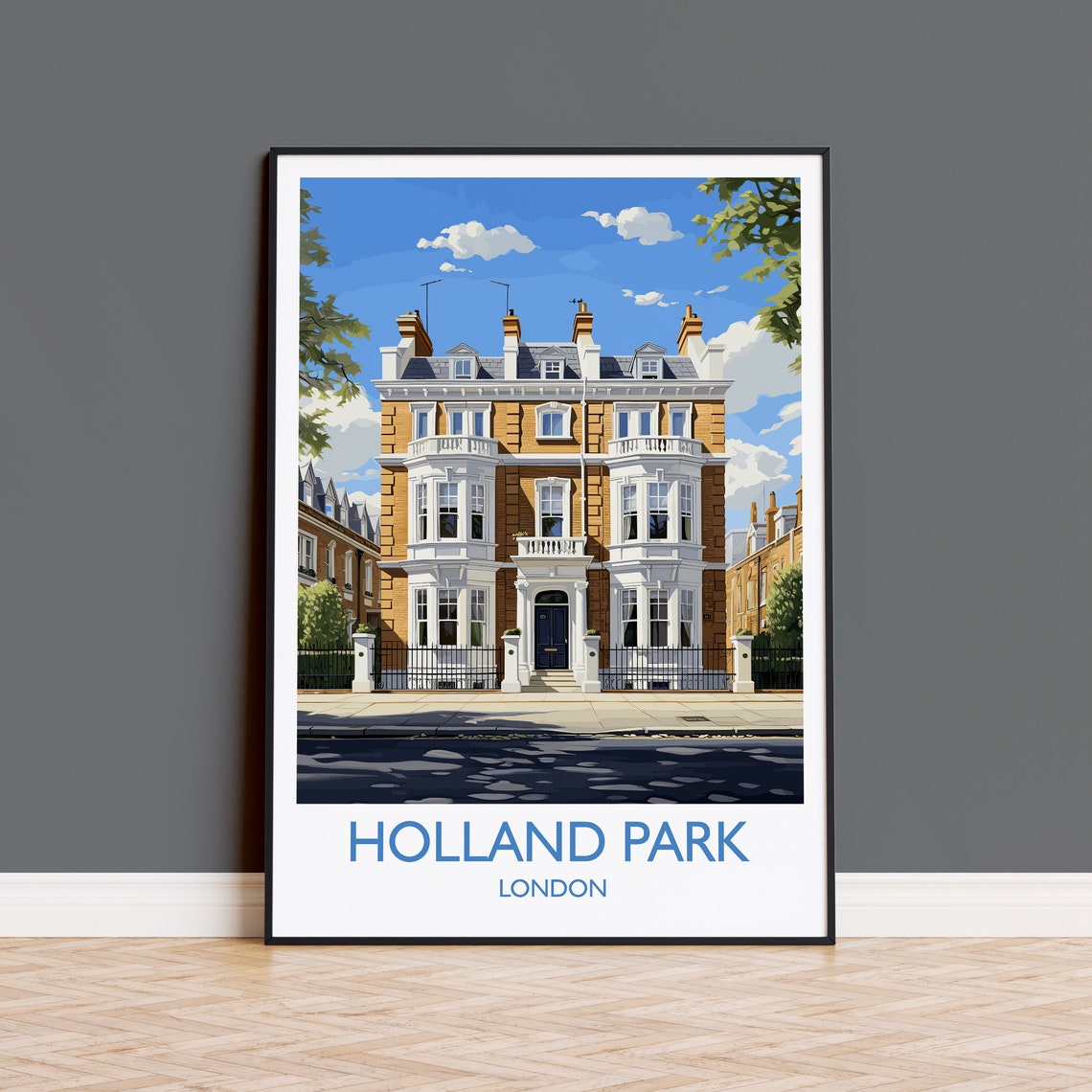 Holland Park Travel Print Travel Poster Of Holland Park London England London Art Lovers Gift Wall Art Print