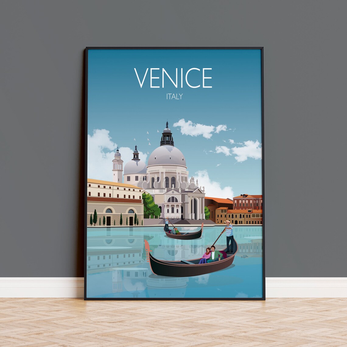 Venice Travel Poster, Italy Cityscape Art Print
