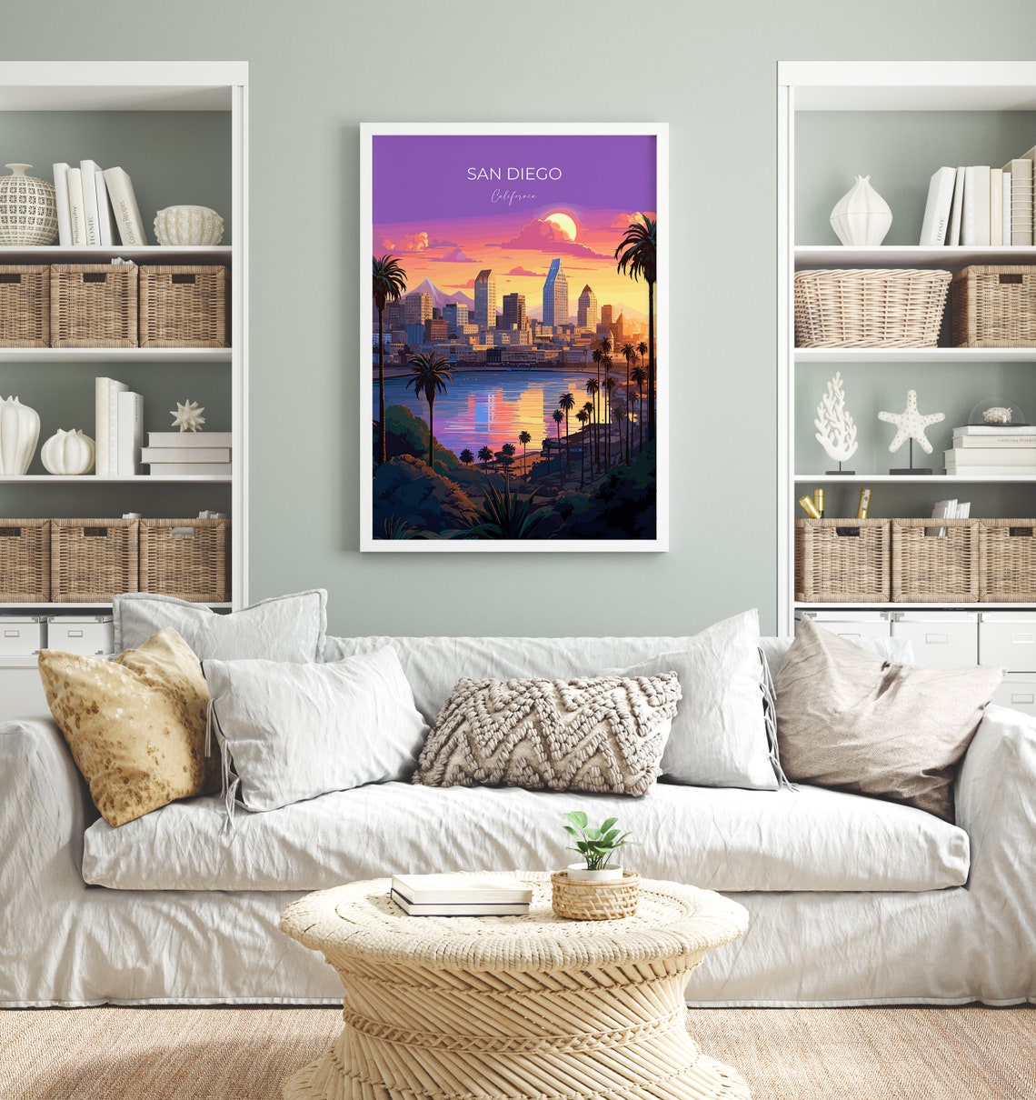 San Diego Travel Poster Travel Print Of San Diego California San Diego Gift Usa Gift Wall Art Print - Image 4