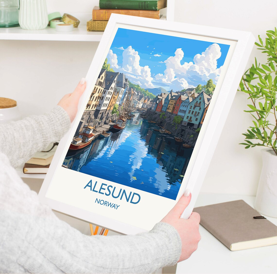 Alesund Norway Travel Poster, European Travel Print - Image 5