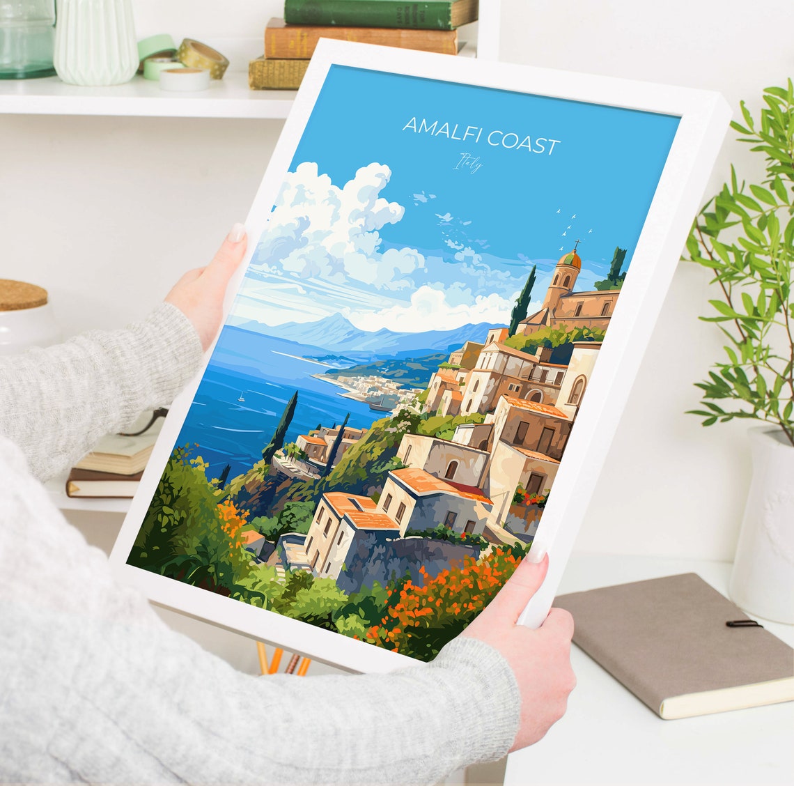 Amalfi Poster Travel Print Of Amalfi Coast Italy Poster Amalfi Coast Art Gift Sorrento Art Italy Art Travel Gift - Image 5