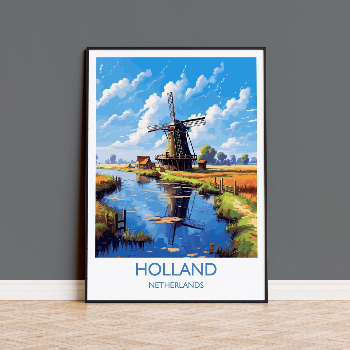 Holland Travel Poster, Netherlands Travel Poster