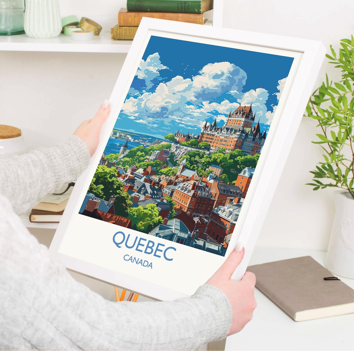 Quebec Travel Poster, Quebec City Gift Art Print - Image 3