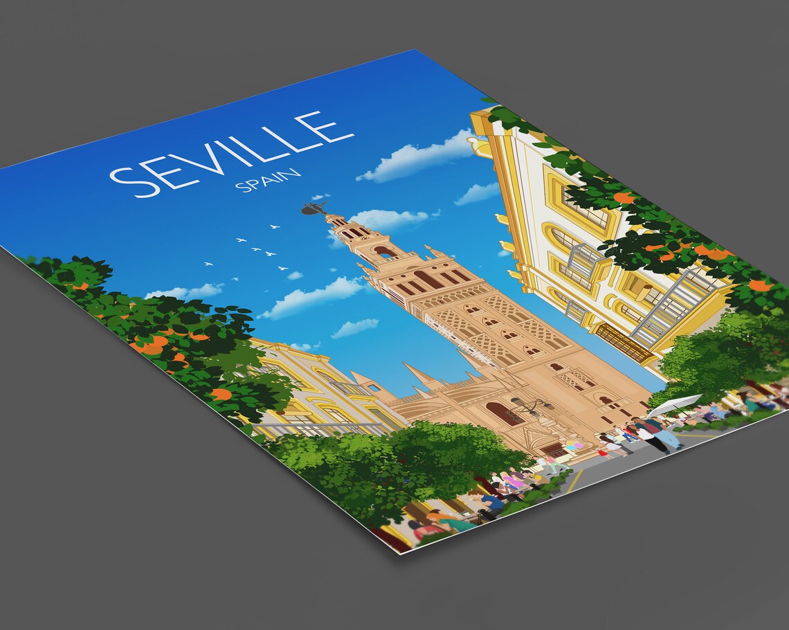 Seville Travel Poster, Spain Travel Poster Art Print - Image 2