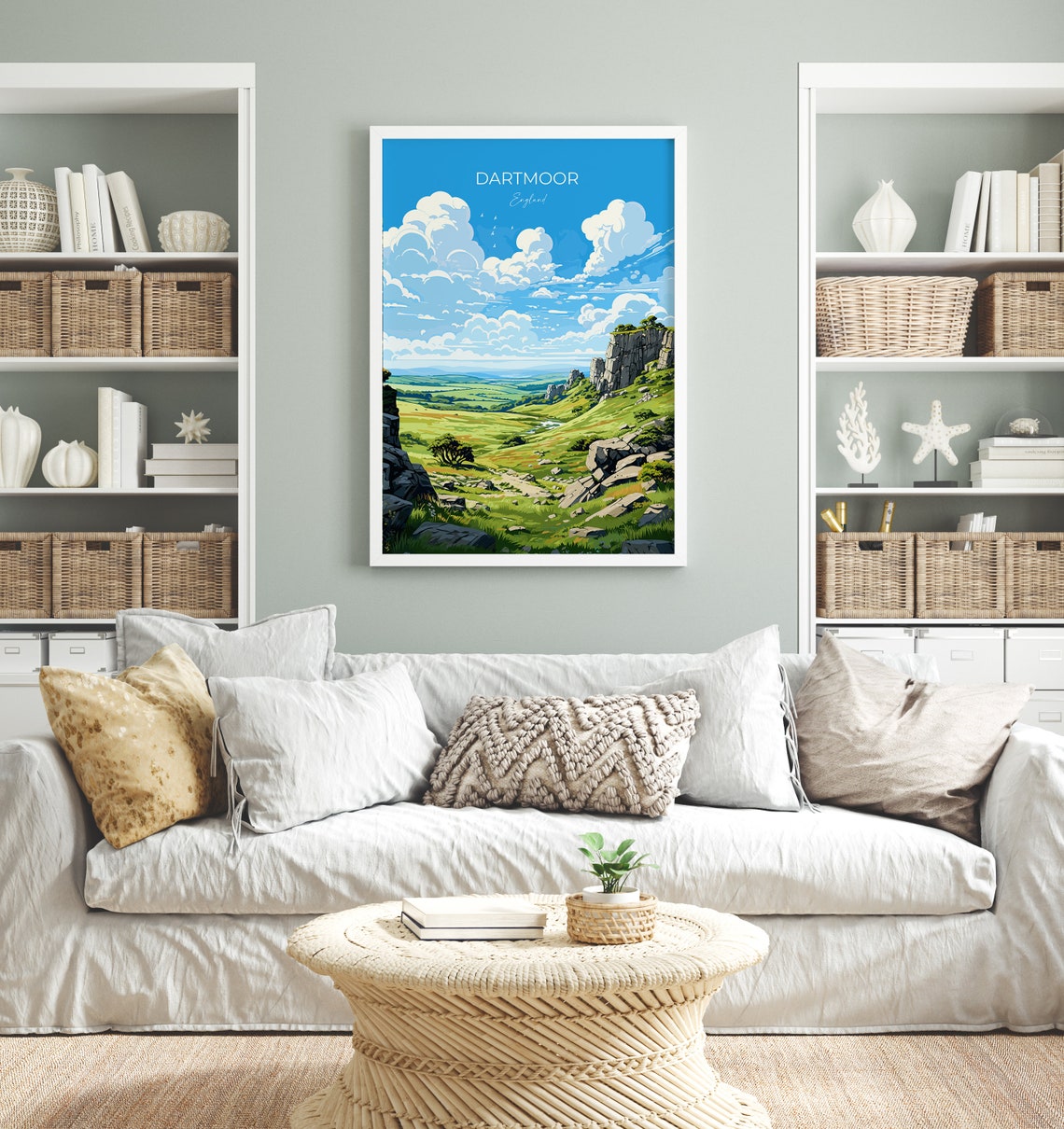 Dartmoor Travel Poster Wall Art Travel Print Of Dartmoor England Dartmoor Art Lovers Gift English Countryside - Image 4
