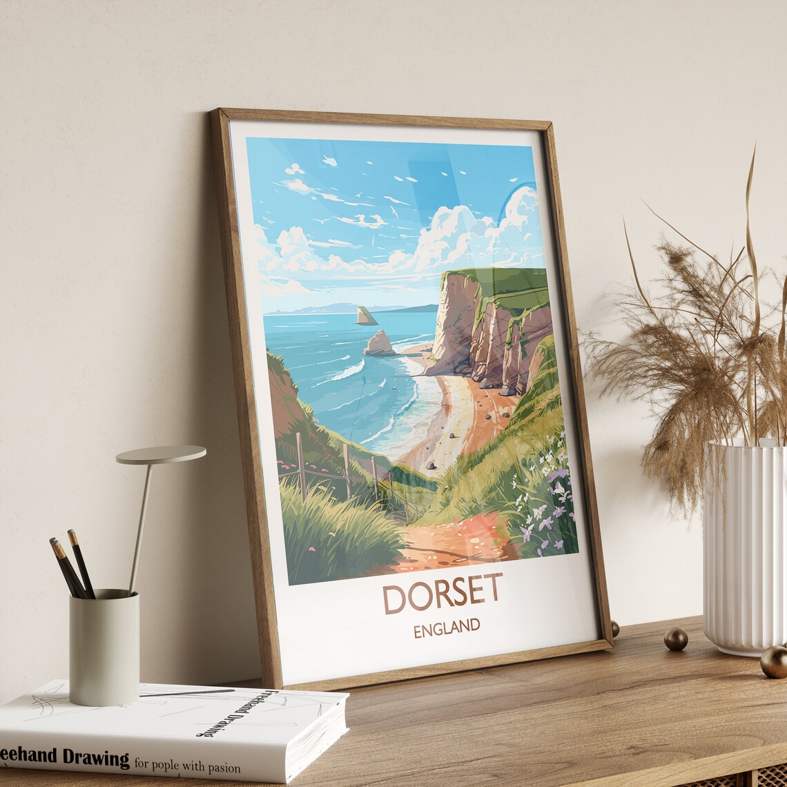 Dorset Travel Poster, England Coast Art Print - Image 4