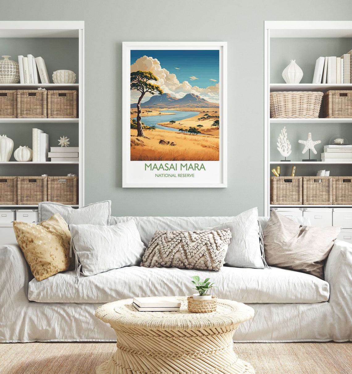 Maasai Mara Travel Poster Wall Art Travel Print Of Maasai Mara Kenya Gift Maasai Mara National Reserve Africa Art Gift - Image 4