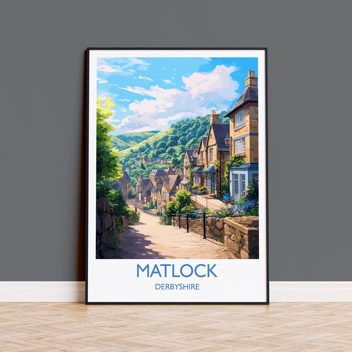 Matlock Travel Poster, Derbyshire England
