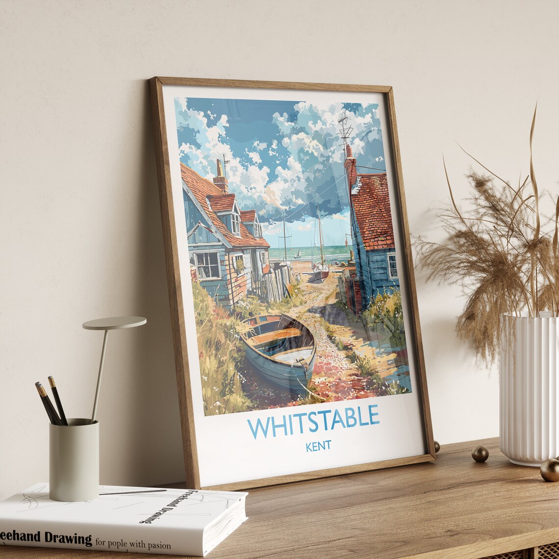 Whitstable Travel Poster, Kent Coast Art Print - Image 2