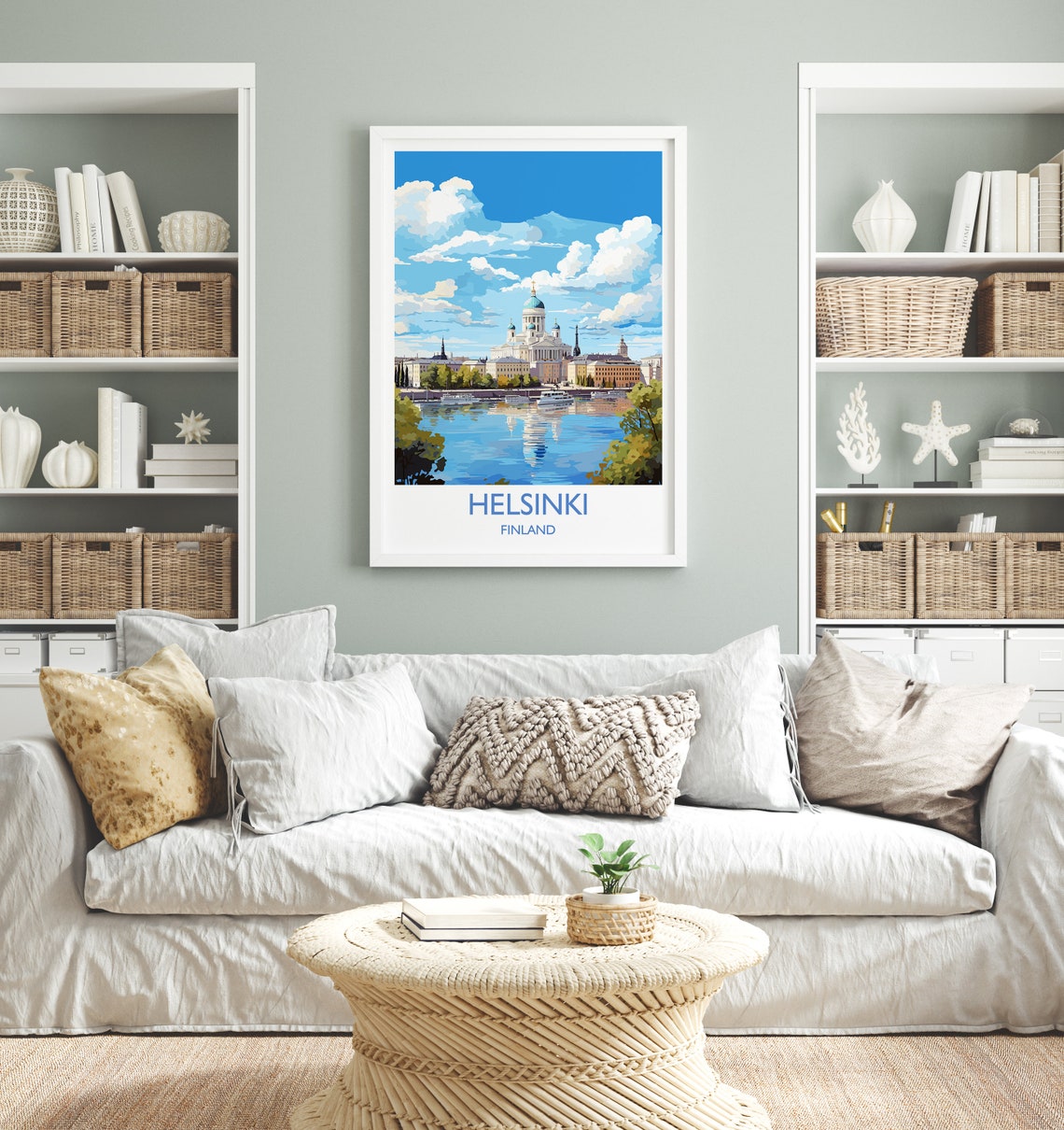 Helsinki Cathedral Harbor Skyline Finland Travel Poster Wall Decor - Image 4