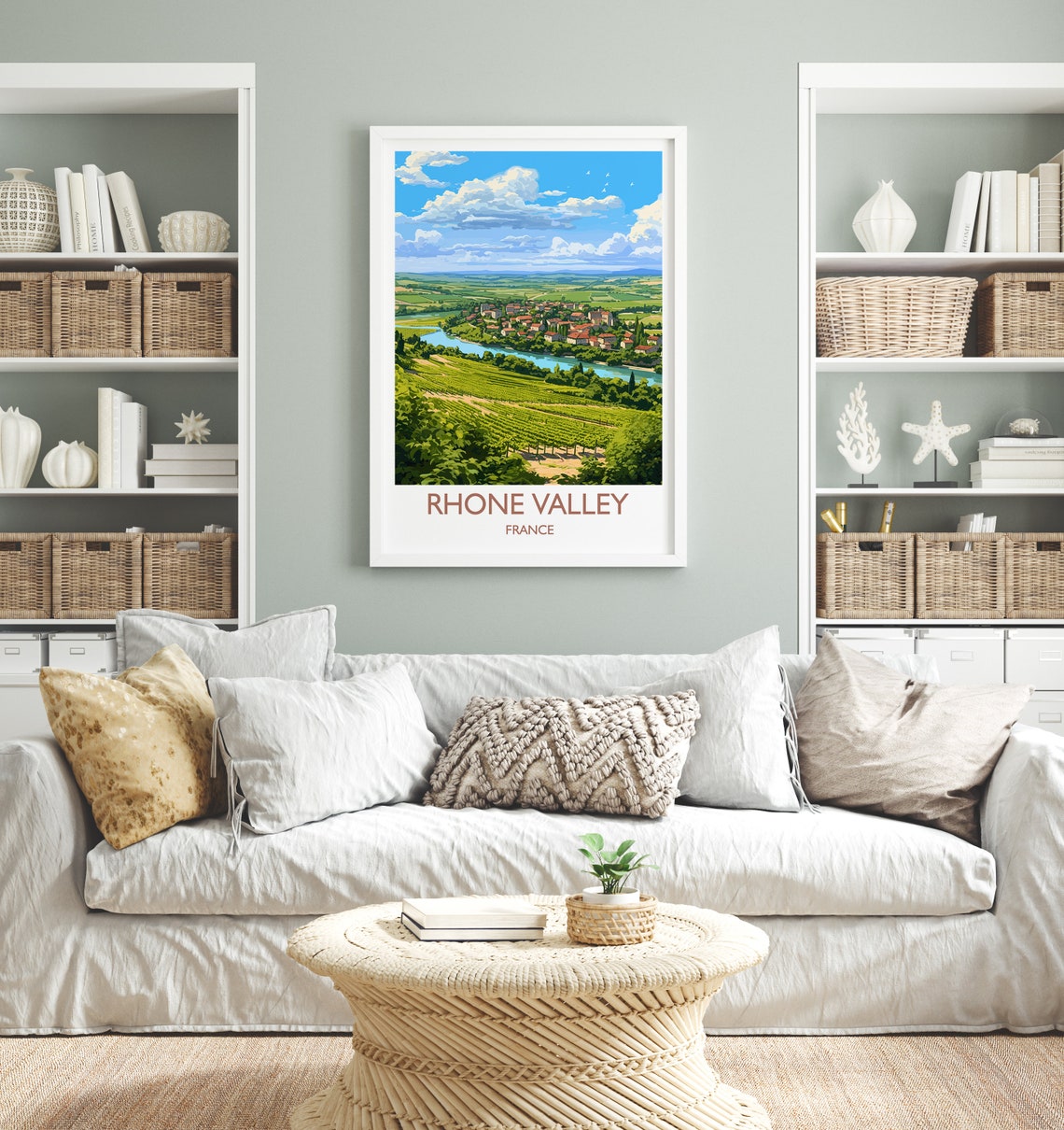 Rhone Valley Poster Travel Print Of Rhone Valley Wine Region France Europe Travel Gift - Image 4