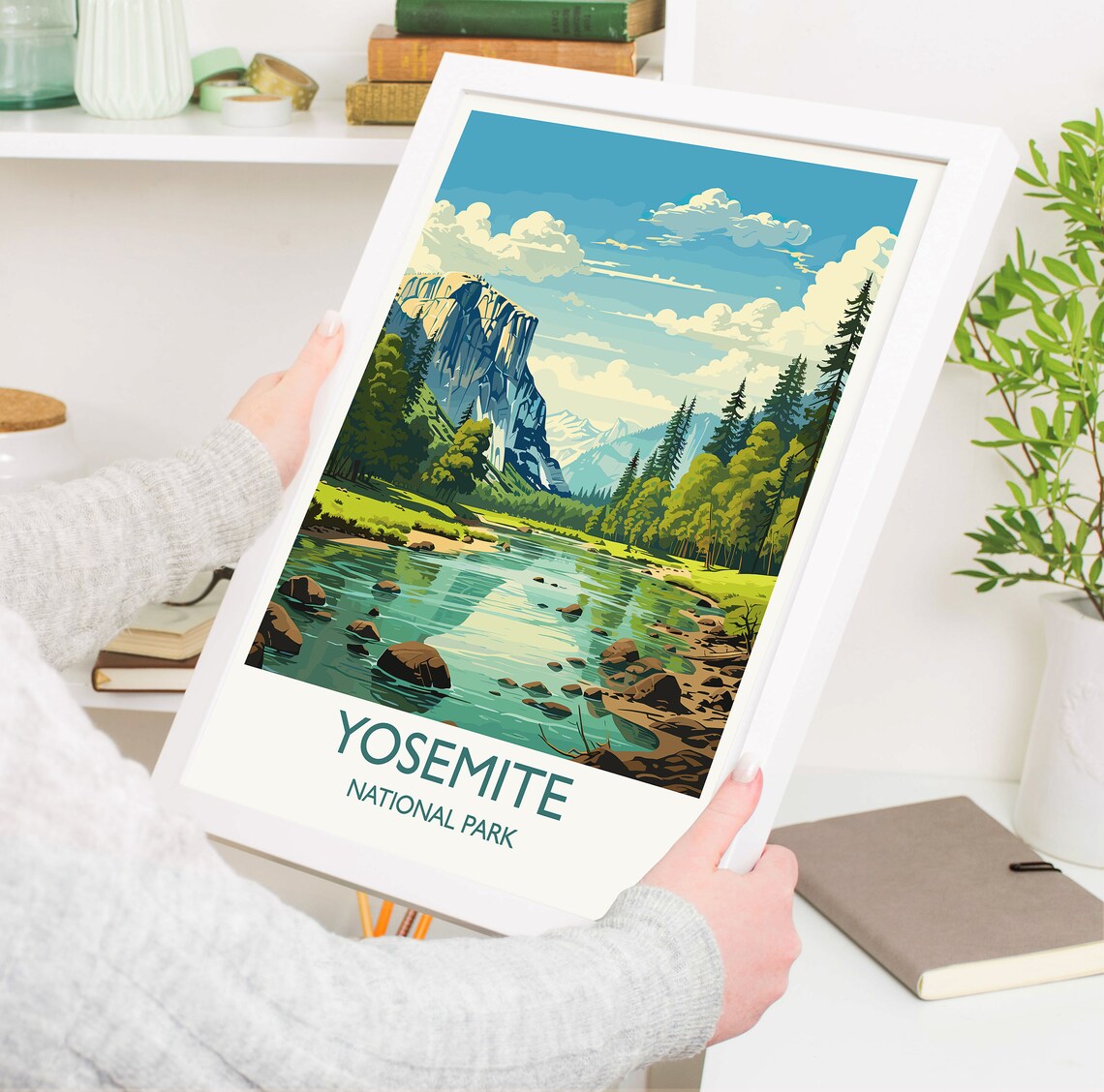 Yosemite Vintage Travel Poster, National Park Art - Image 5