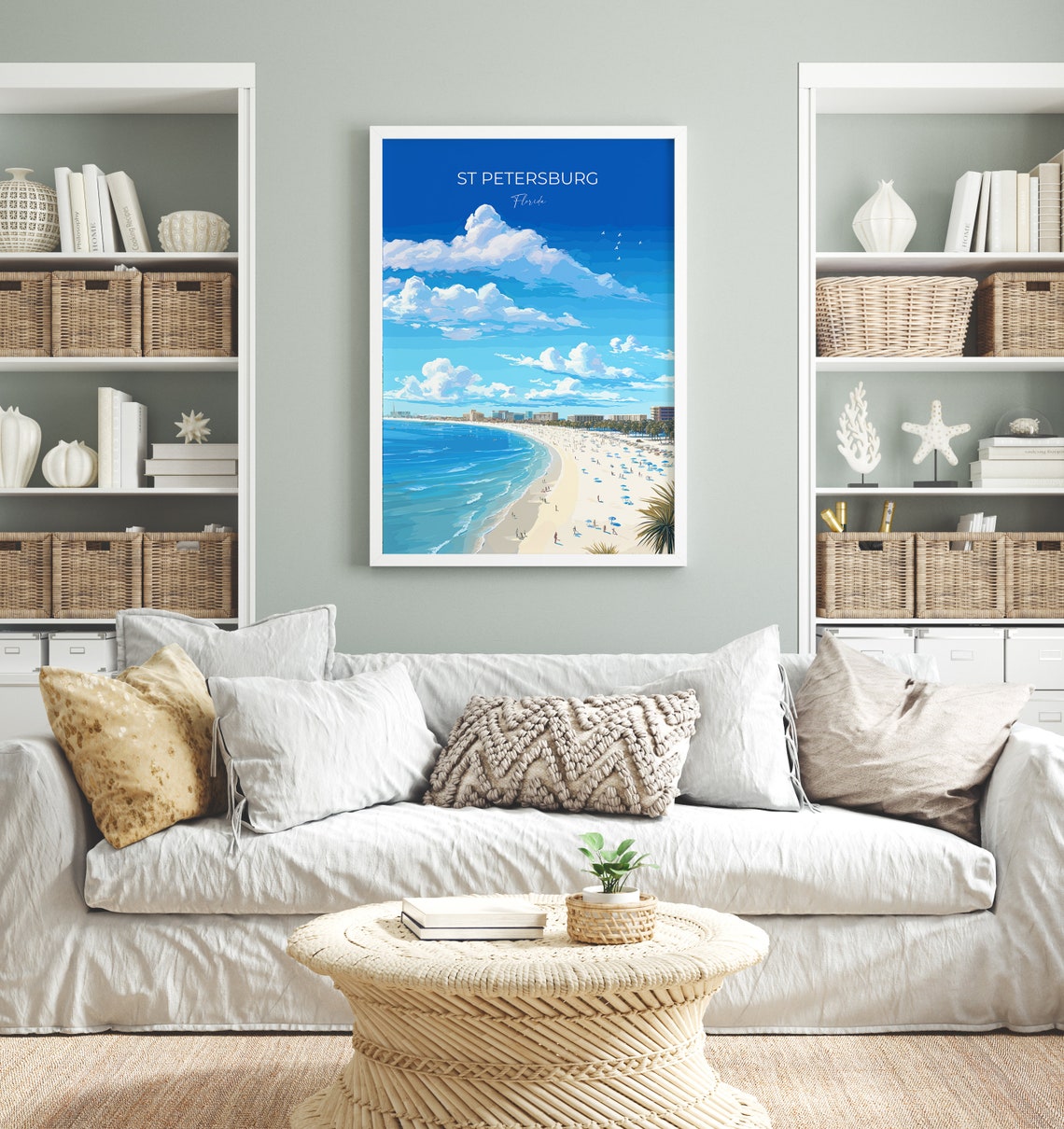 St Petersburg Travel Print Travel Poster Of St Petersburg St Petersburg Beach Gift Florida Art Gift Usa Wall Art Print - Image 4