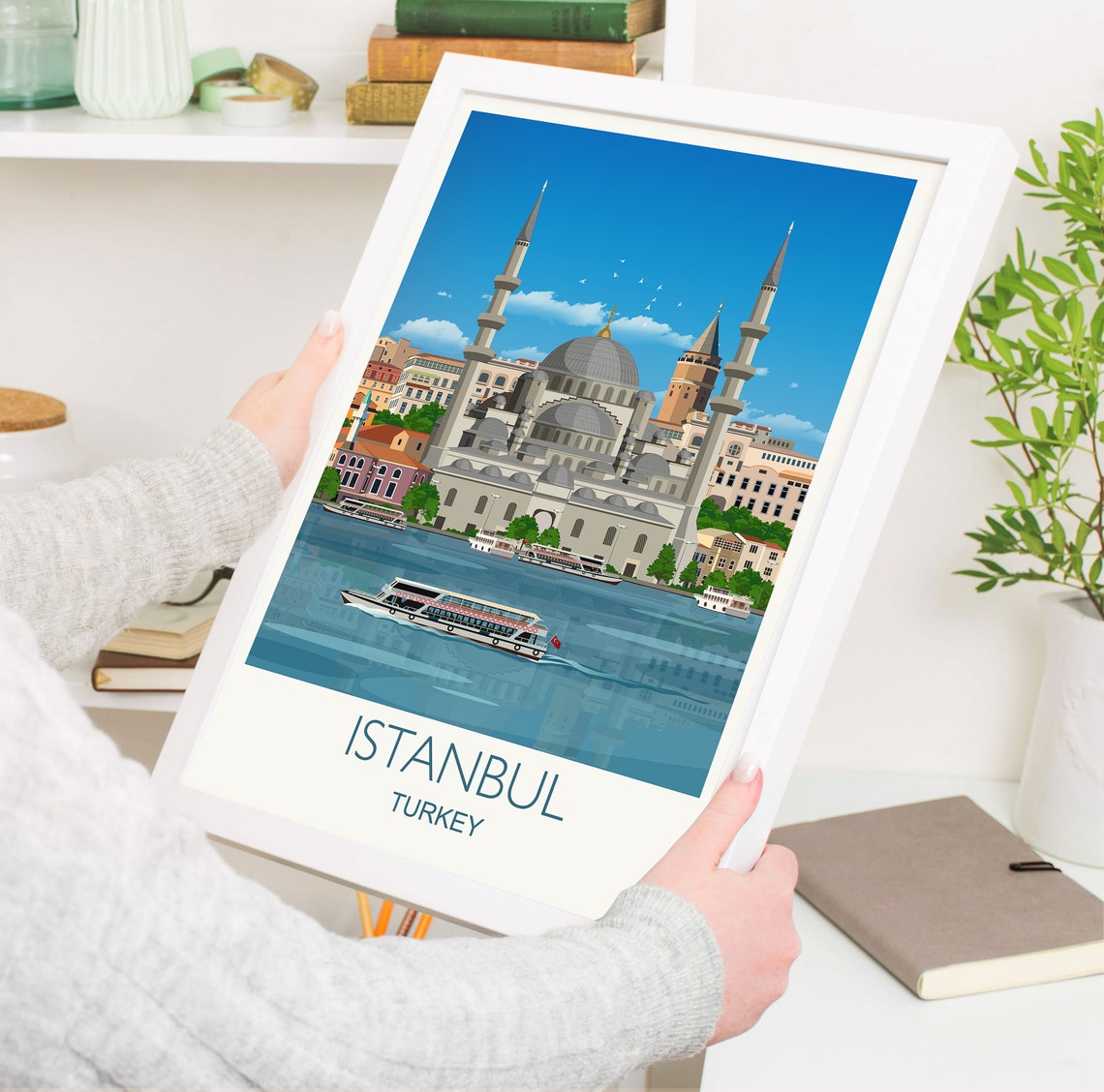 Travel Poster Of Istanbul Travel Print Of Istanbul Istanbul Poster Turkey Turkey Poster - Image 5