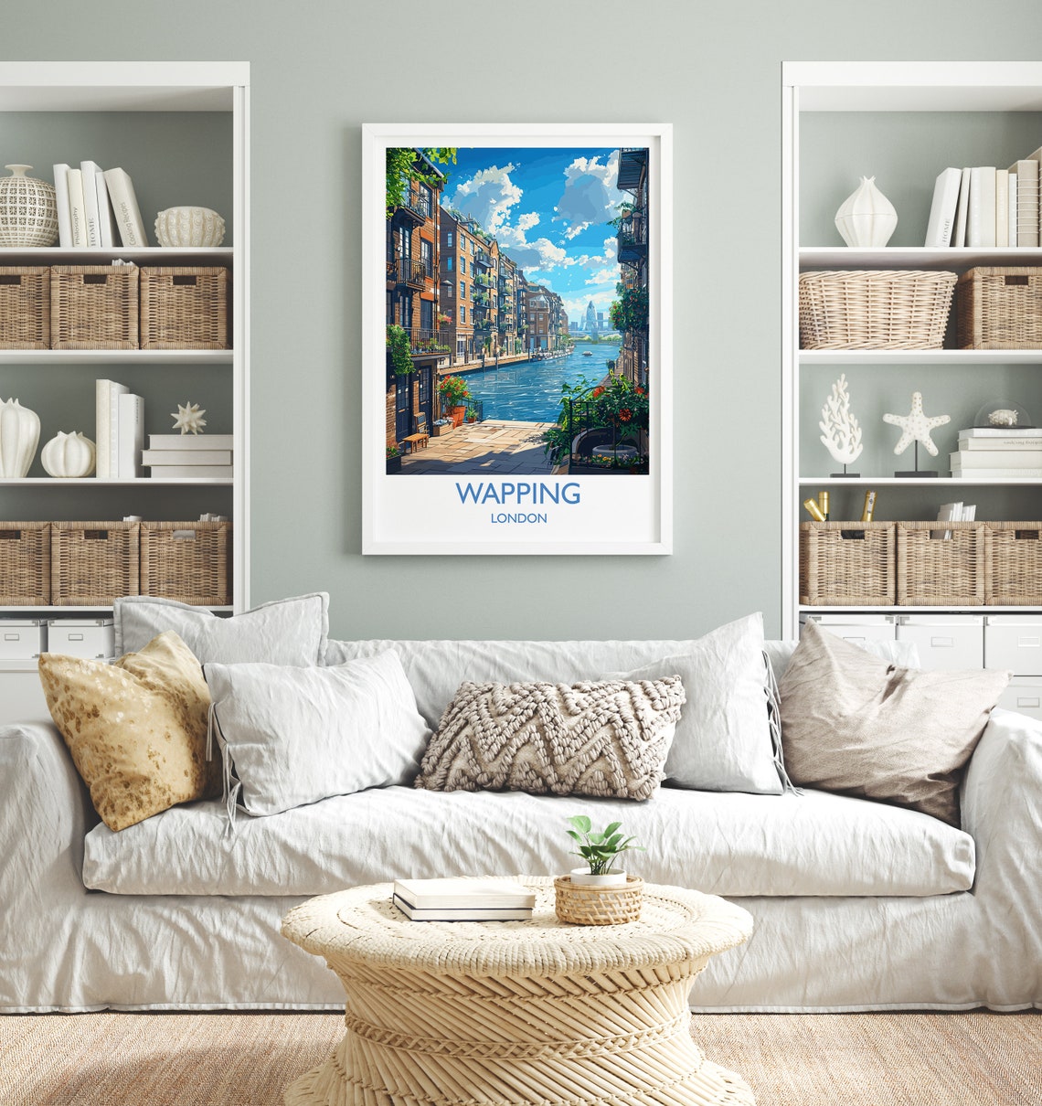 Wapping London Thames Riverside Walk Historic Wharfside Travel Poster - Image 4