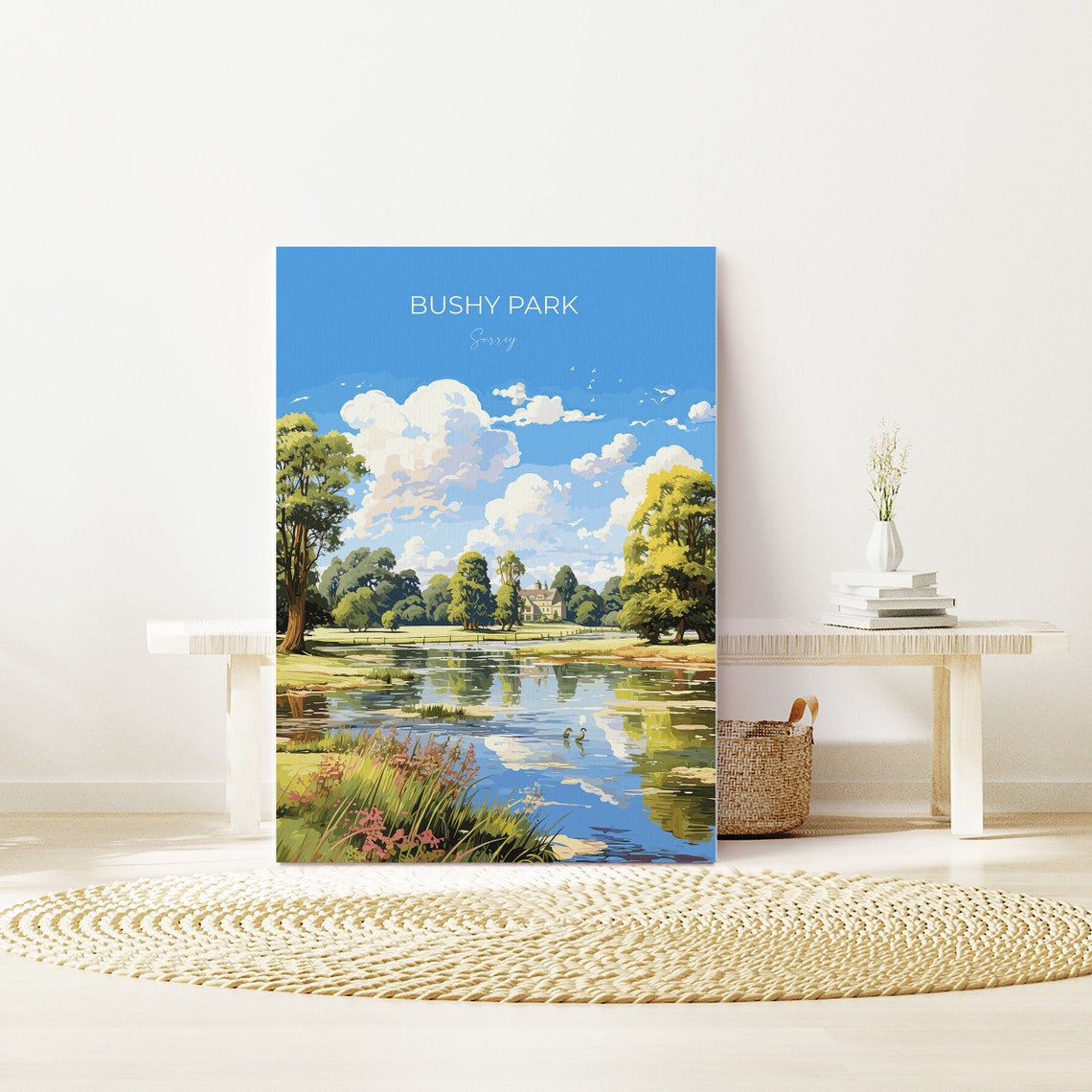 Bushy Park Travel Poster Travel Print Of Bushy Park Surrey London England London Art Lovers Gift Wall Art Print - Image 2
