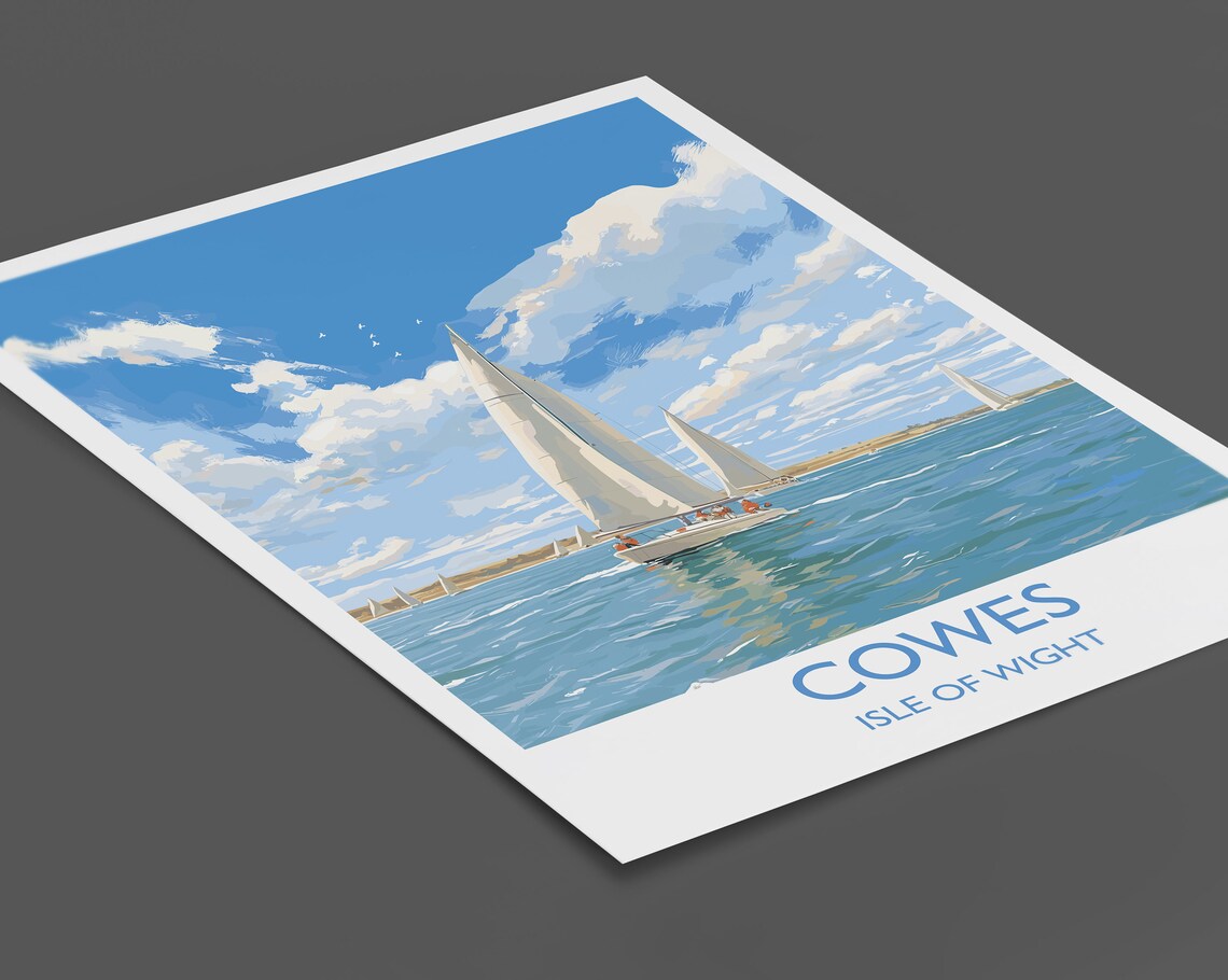Cowes Travel Poster, Isle Of Wight Sailing Art - Image 2