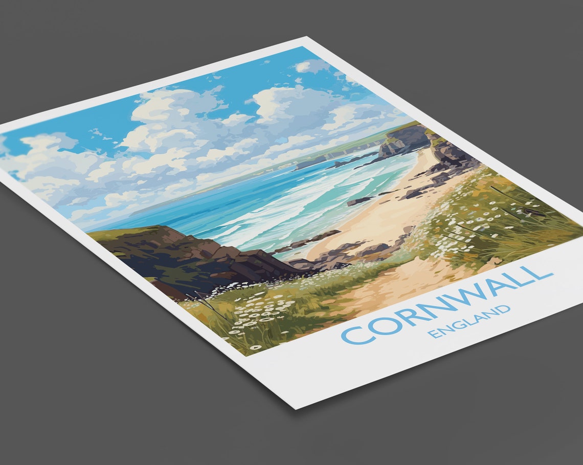 Cornwall England Travel Poster - Image 2