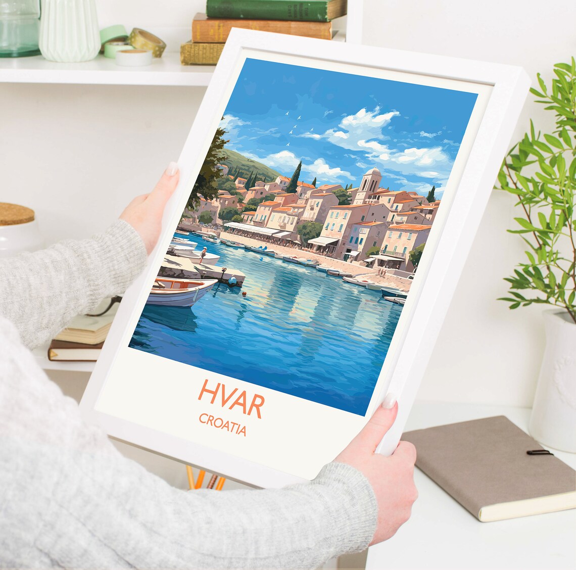 Hvar Croatia Travel Poster, Europe Travel Art Print - Image 5