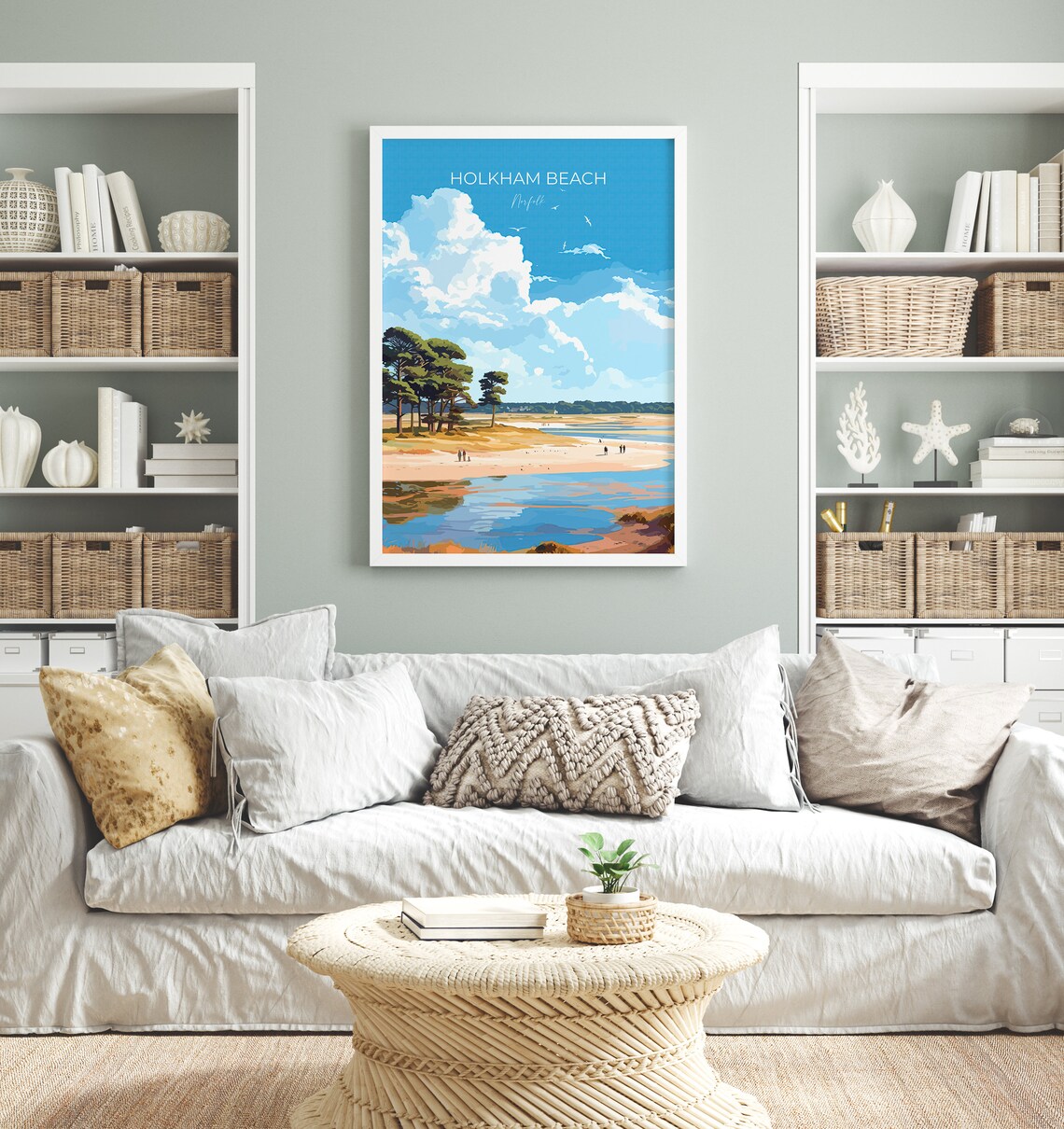 Holkham Beach Travel Poster, Norfolk England - Image 4
