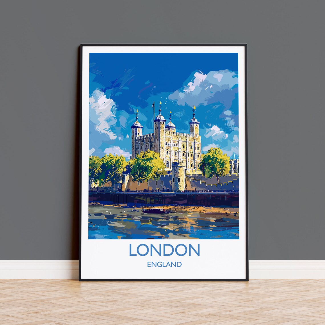 London Travel Poster, Tower Of London Art Print