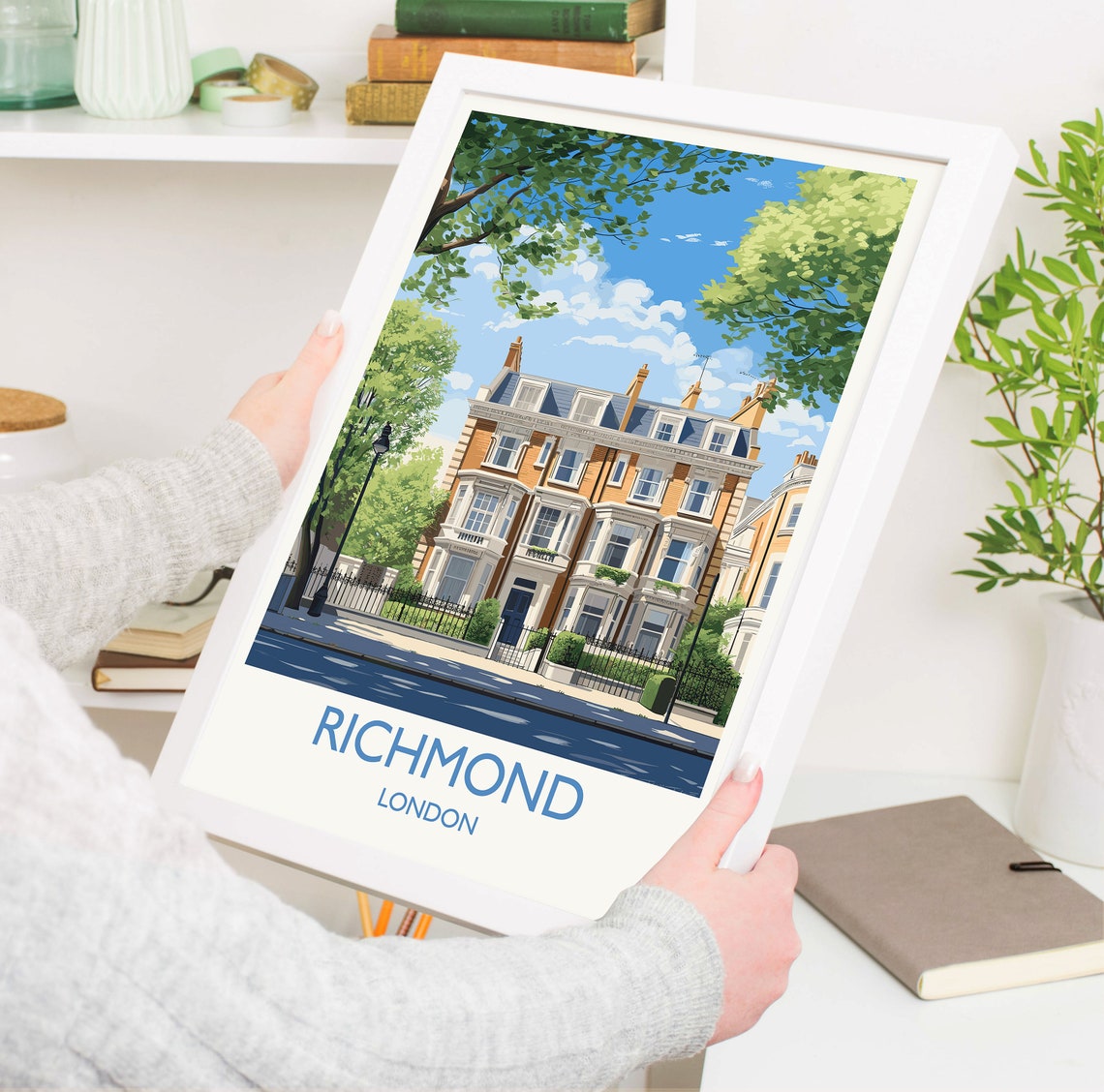 Richmond Travel Poster Travel Print Of Richmond London Poster Richmond Gift Richmond Art London Art Uk Travel Gift - Image 5