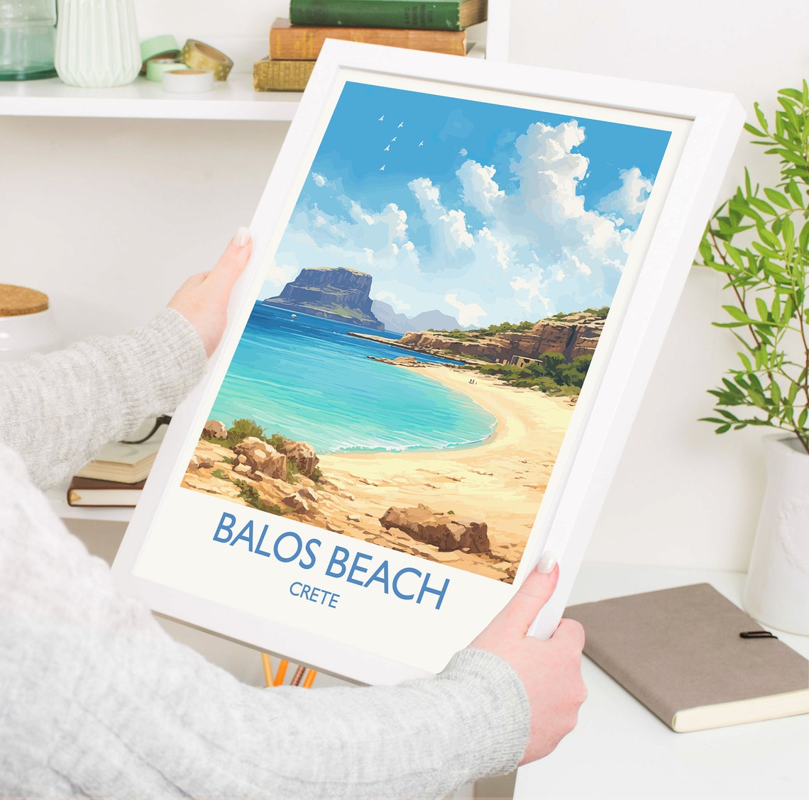 Balos Beach Crete Greece Turquoise Lagoon Sand Paradise Art Poster - Image 5
