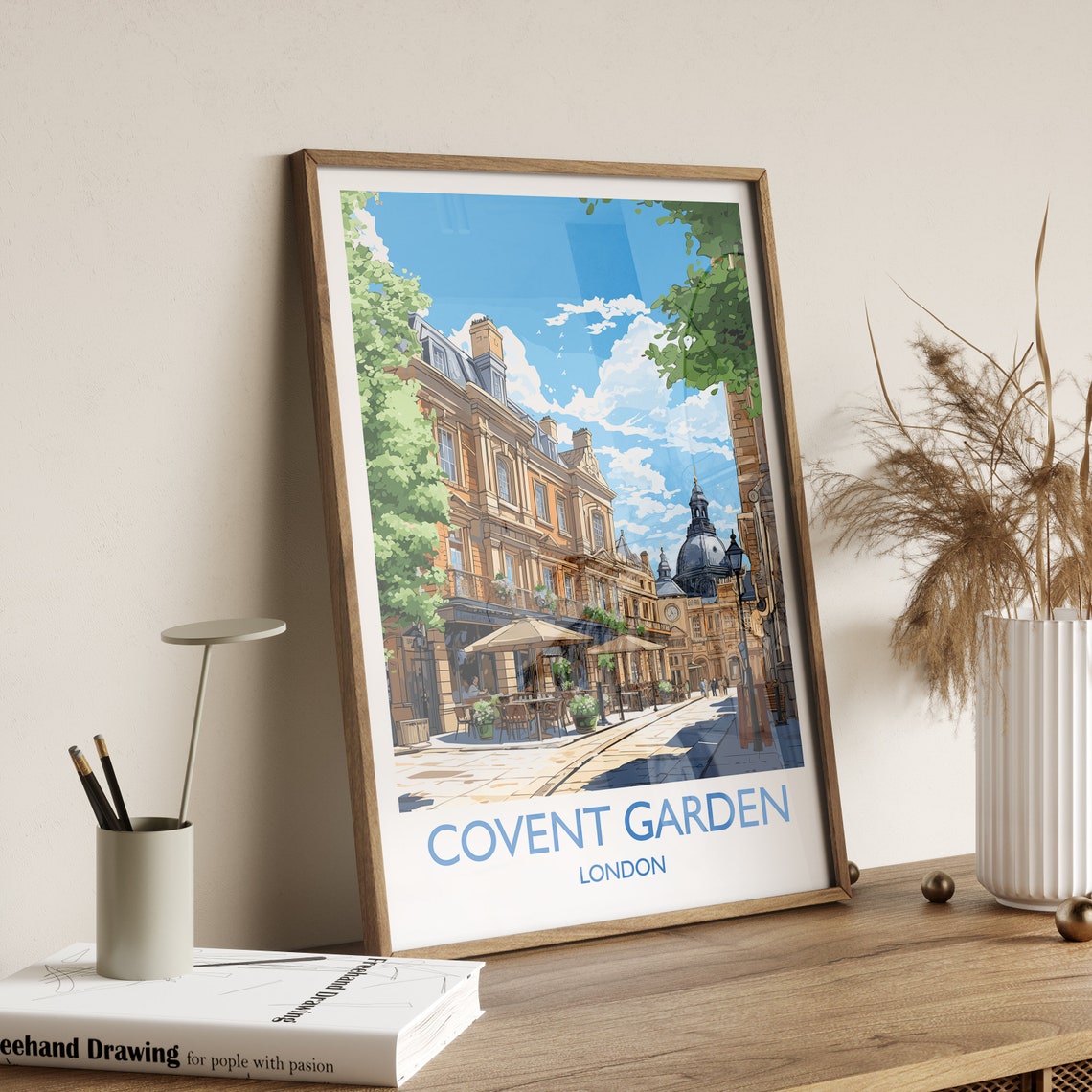Covent Garden Travel Poster Wall Art Travel Print Of Covent Garden London Poster Covent Garden Gift Covent Garden Art Lovers Gift - Image 3