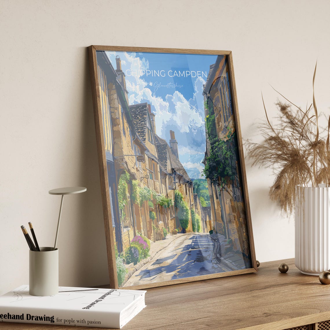 Chipping Campden Gloucestershire Cotswolds Street Day View Poster - Image 2