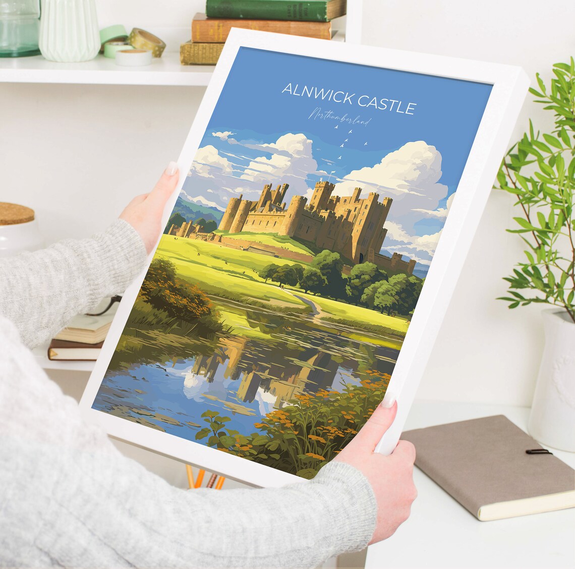 Alnwick Castle Travel Poster, England Landmark - Image 5