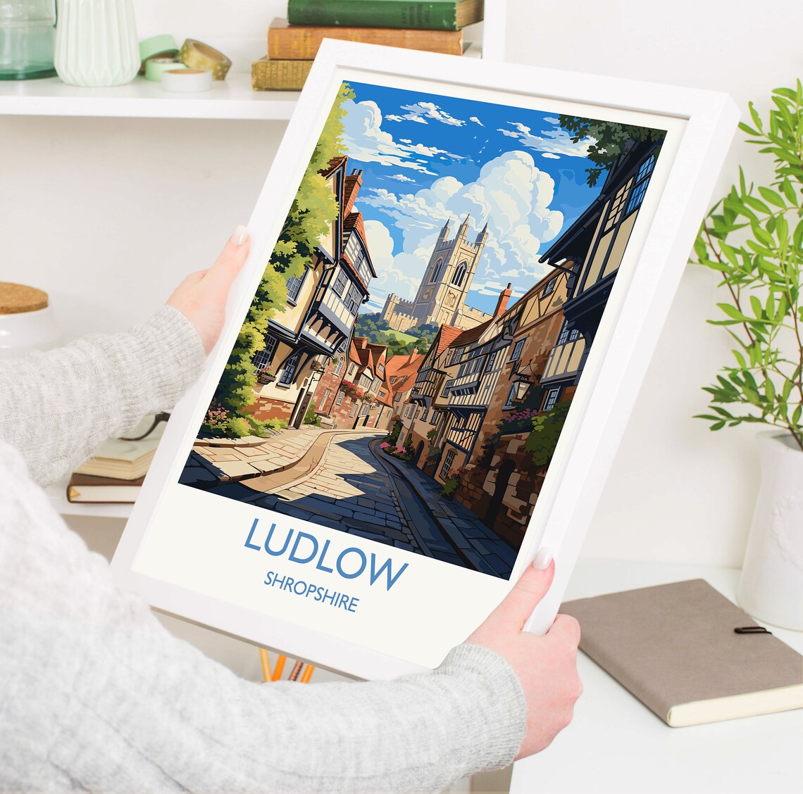 Ludlow Travel Poster, England Shropshire Art Print - Image 5