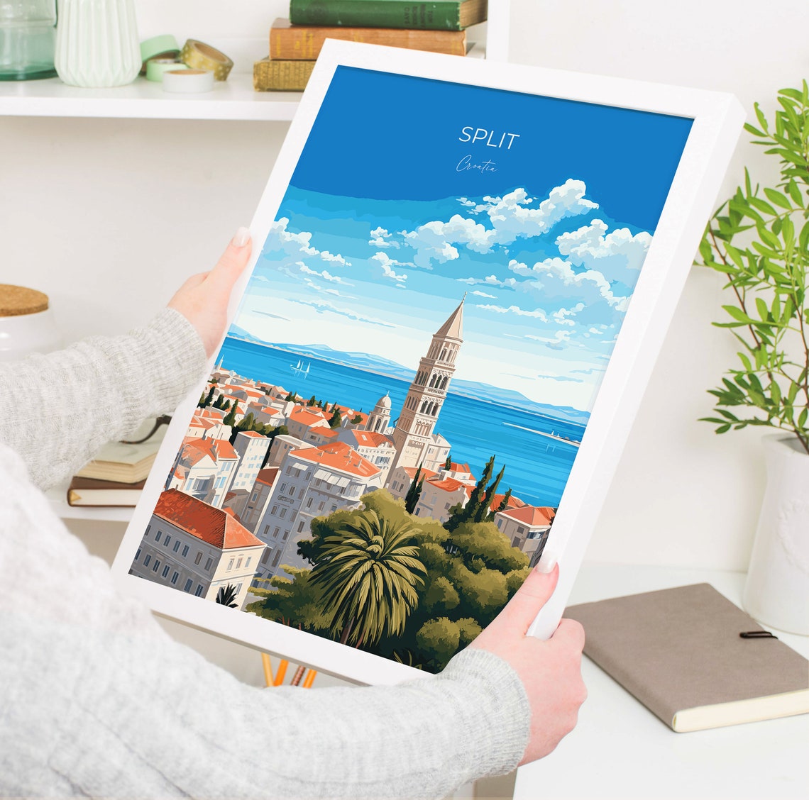 Split Historic Bell Tower Croatia Old Town Adriatic Sea View Poster - Image 5