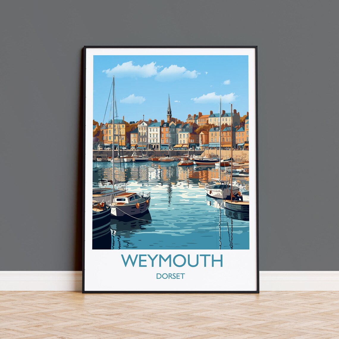 Weymouth Travel Poster, Dorset Coast Art Print