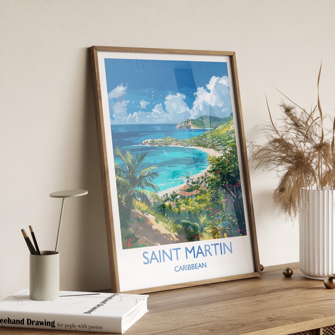 Saint Martin Travel Poster, Caribbean Art Print - Image 2