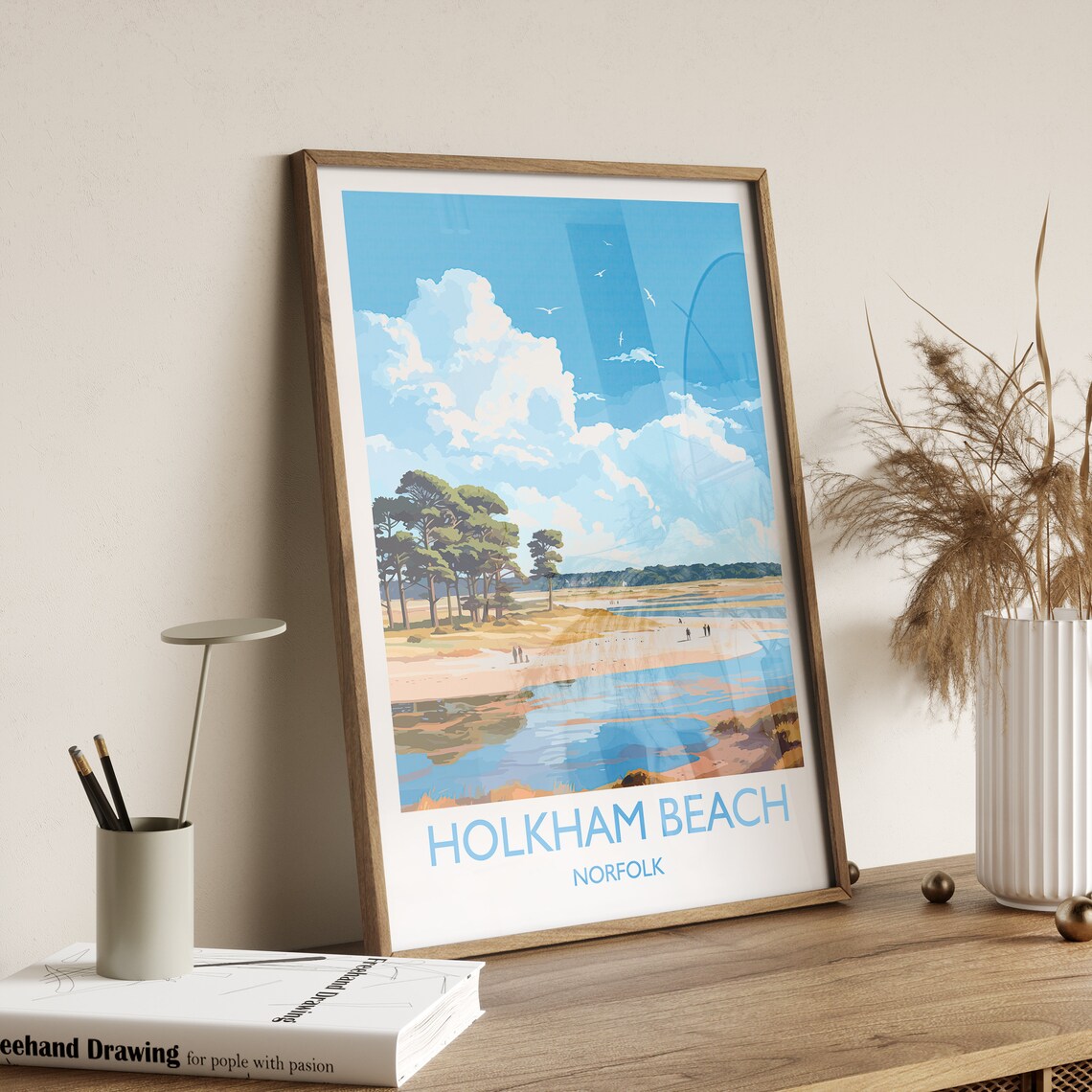 Holkham Beach Norfolk Gift Wall Art Print - Image 3