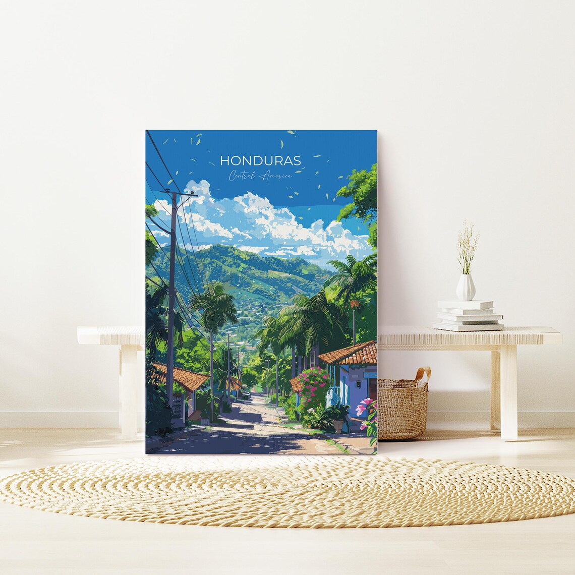Honduras Travel Poster Travel Print Of Honduras Central America Poster Honduras Wall Art Lovers Gift - Image 2