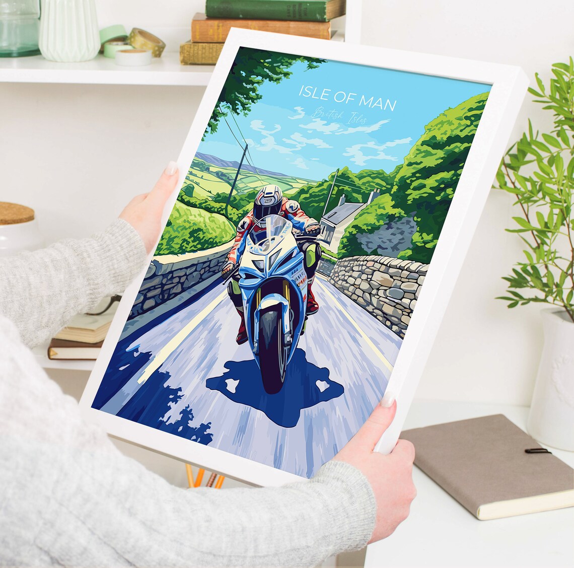 Isle of Man Motorbike Racing Travel Poster - Image 5