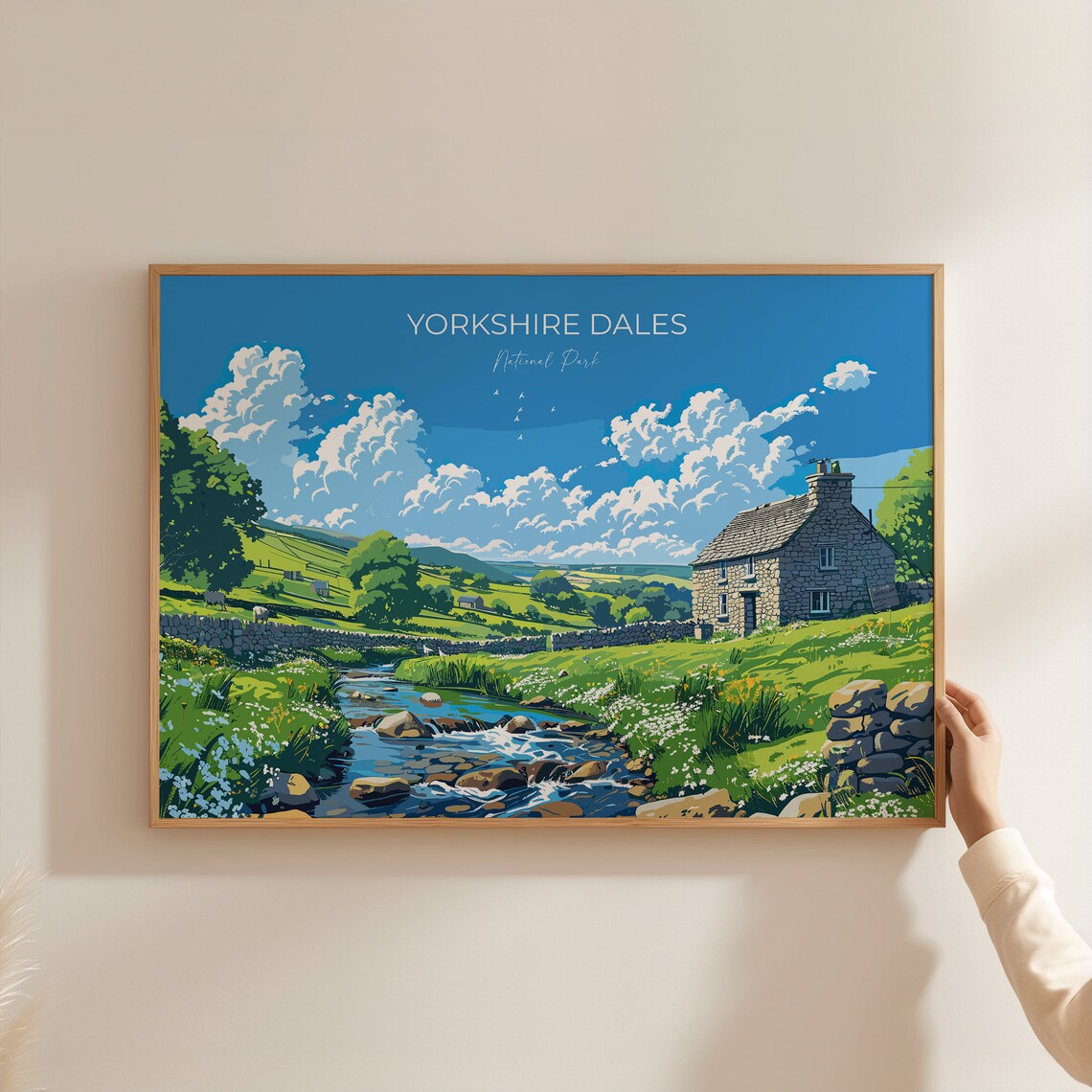 Yorkshire Dales Landscape Travel Poster, English Countryside - Image 2