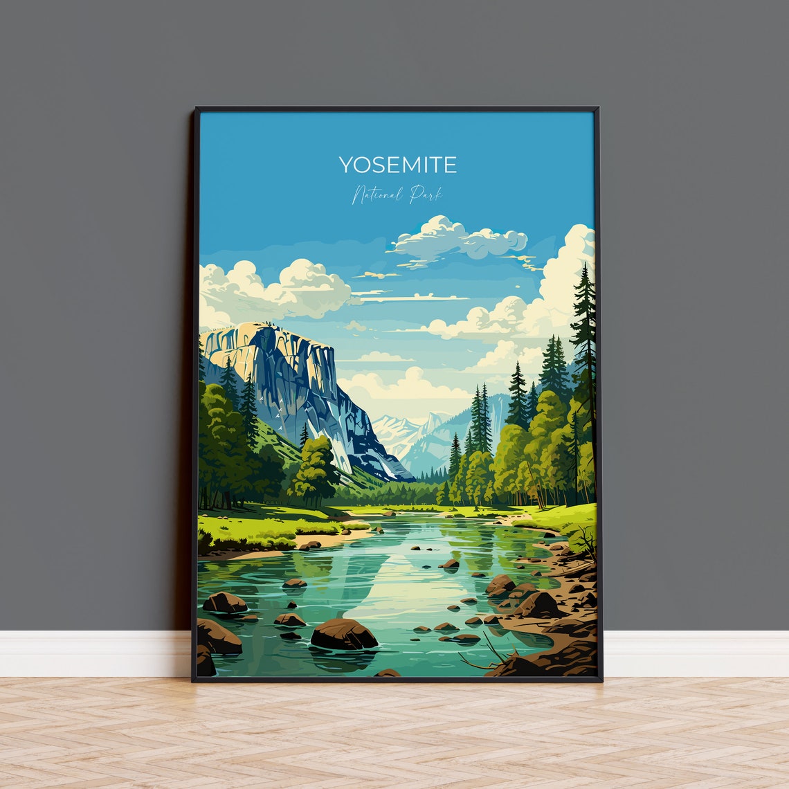 Yosemite Travel Print Wall Art Travel Poster Of Yosemite National Park Art Yosemite Gift Colorado Usa Travel Wall Art Gift