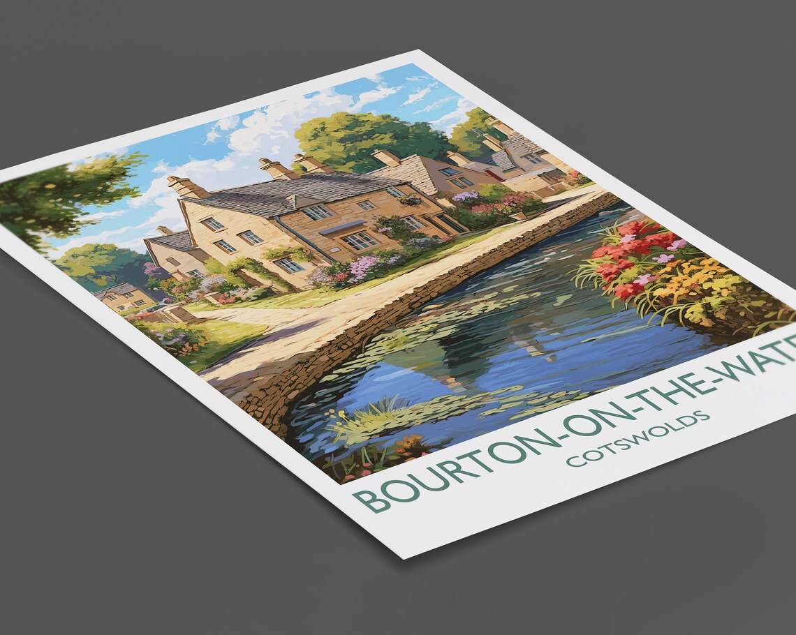 Bourton On The Water Travel Poster, Cotswolds England - Image 2