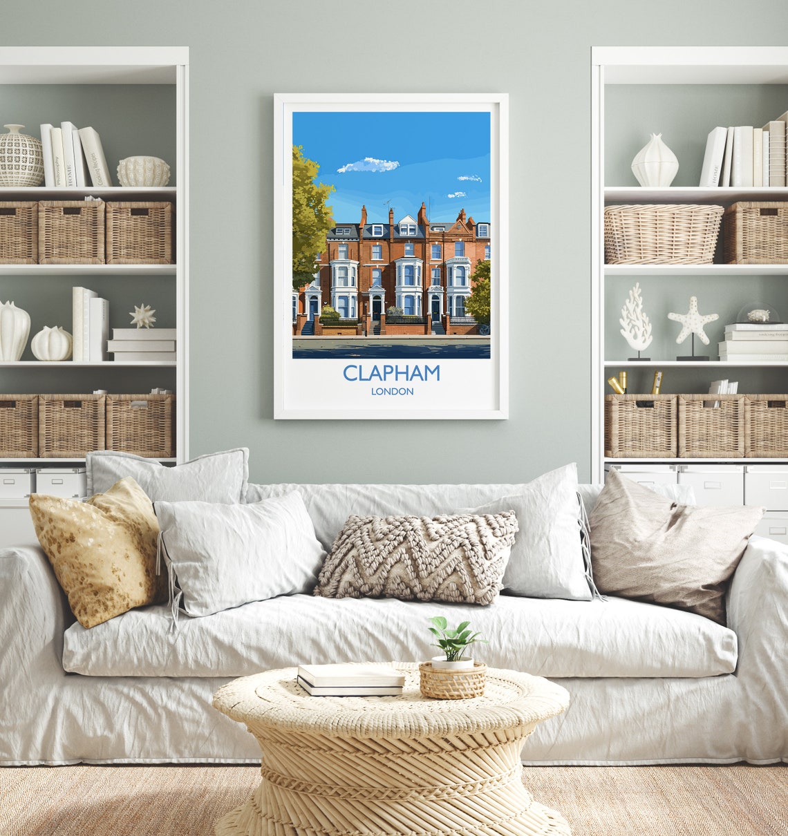 Clapham Travel Poster Travel Print Of Clapham London Poster Clapham Gift Clapham Art London Art Uk Travel Gift - Image 4