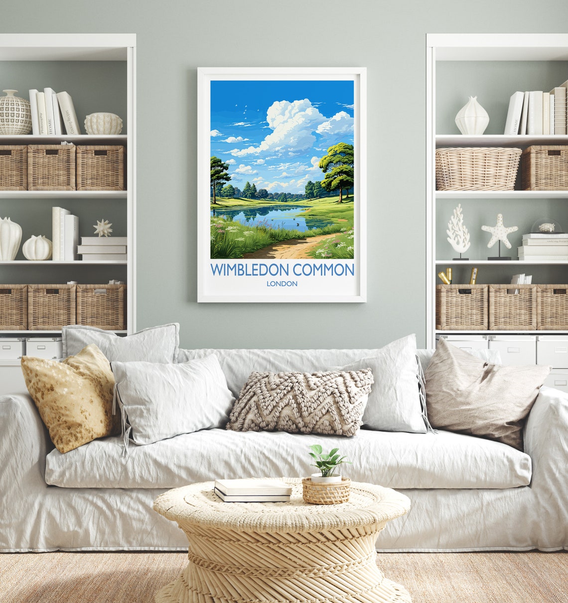 Wimbledon Common Travel Poster Travel Print Of Wimbledon Common London Poster Wimbledon Common Art Gift London Art Lovers Uk Travel Gift - Image 4