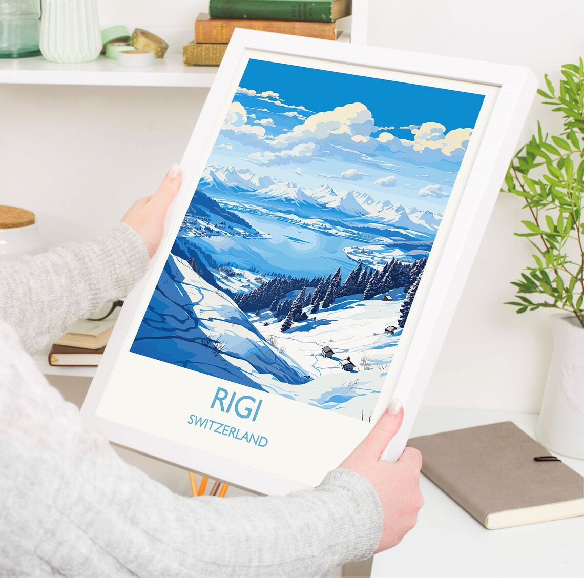 Rigi Wall Art Travel Poster Travel Print Of Rigi Ski Poster Rigi Art Gift Switzerland Alps Art Travel Lovers Gift - Image 5