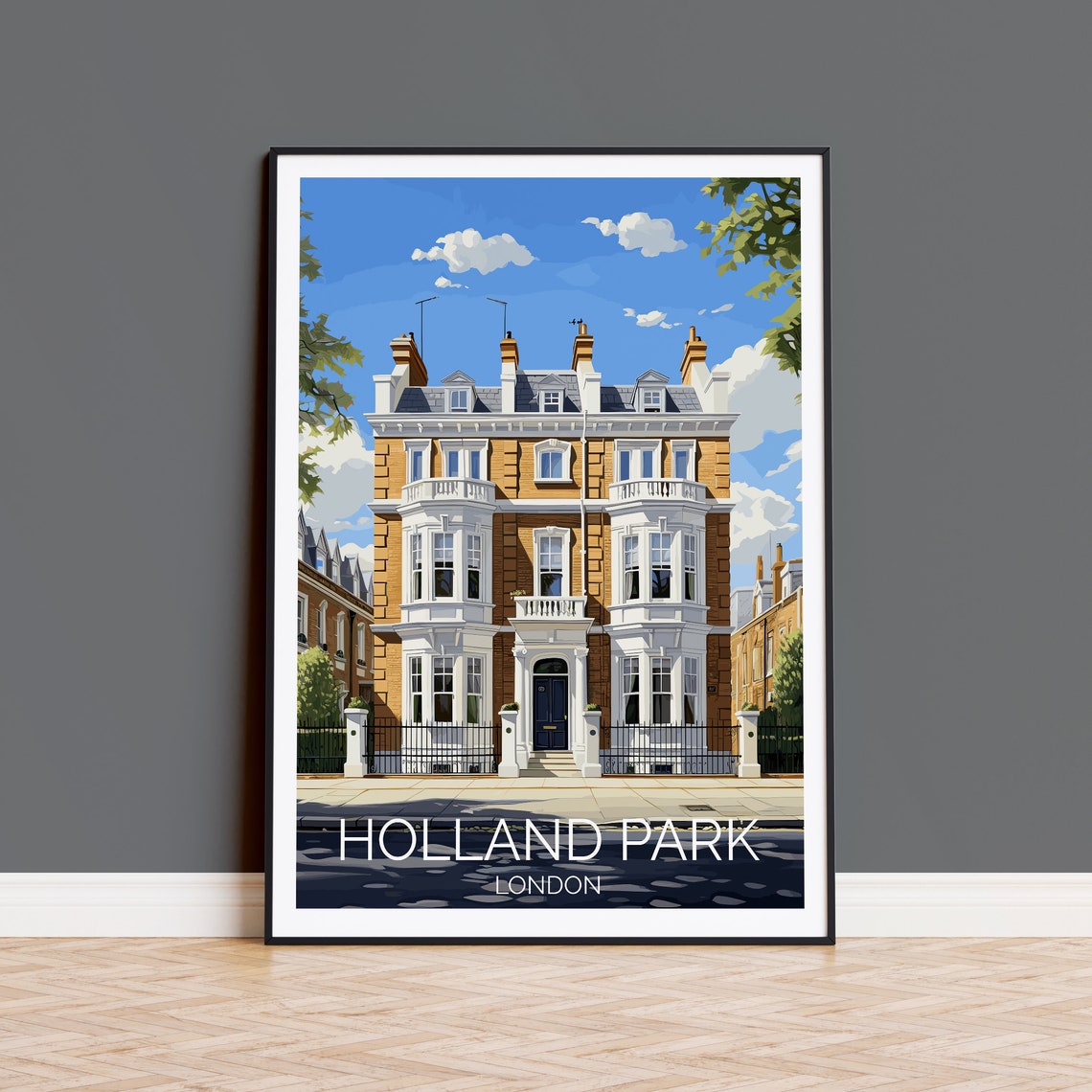 Holland Park Travel Print Travel Poster Of Holland Park London England London Art Lovers Gift Wall Art Print