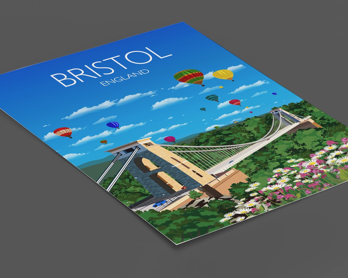 Bristol Travel Poster, England UK Travel Poster - Image 2