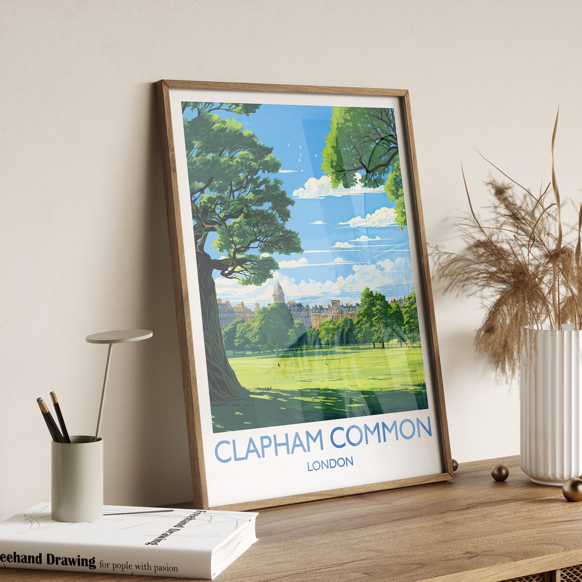 Clapham Common Travel Poster, London Art Print - Image 3