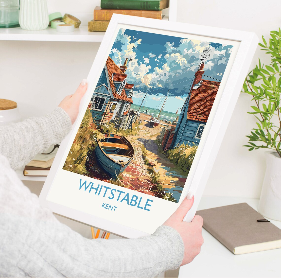 Whitstable Travel Poster, Kent Coast Art Print - Image 5