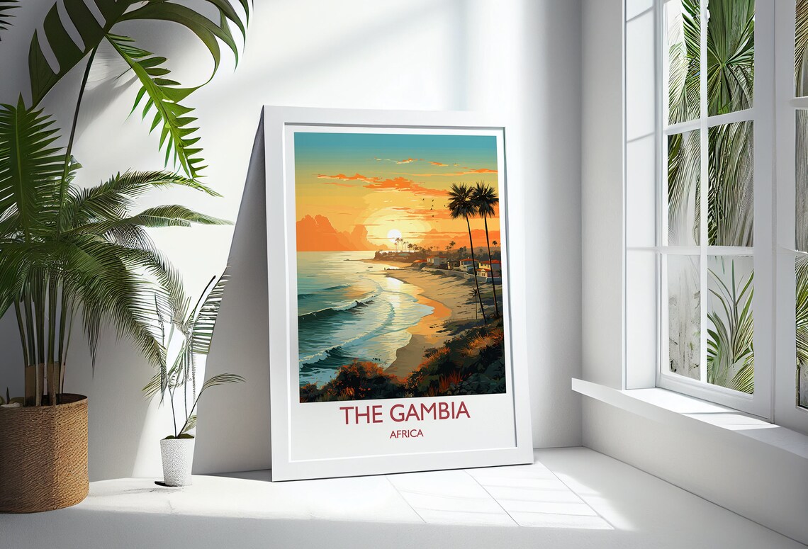 The Gambia Travel Poster, Africa Wall Art Print - Image 3