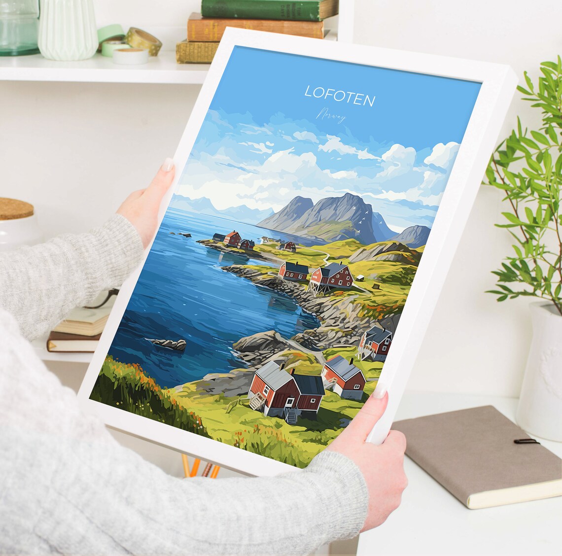 Lofoten Arctic Fishing Village Norway Mountain Fjord Coast Poster - Image 5