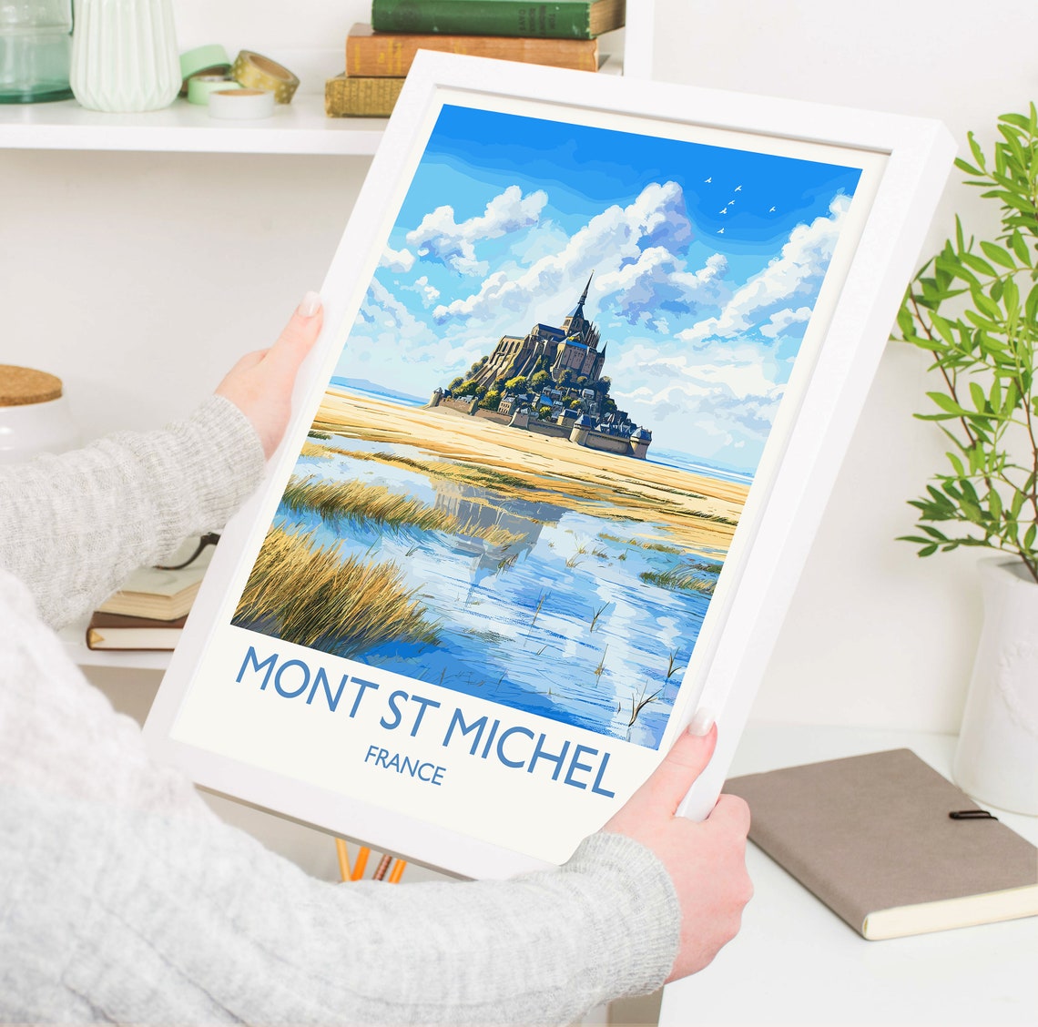 Mont St Michel France Abbey Tidal Island Landmark Art Poster - Image 5